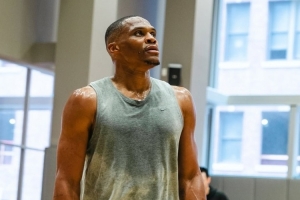 为下一站做准备！威少更新社媒 转发一组今日的训练照